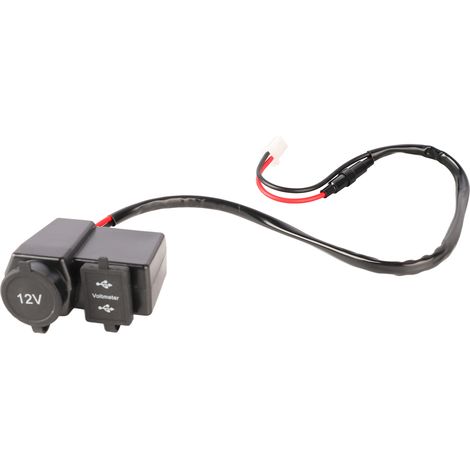 Chargeur Moto USB 4.2A Double Port avec Prise Allume-Cigare, Voltmètre Intégré, Affichage Tension, Compatible Scooter et Motorbike, Sécurité Renforcée (1/5)