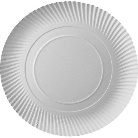 Assiettes rondes en papier blanc 32 cm, 10 pièces.