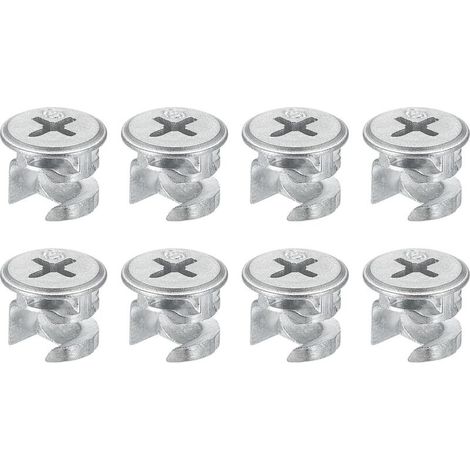 Möbel-Nockenmuttern, 8 Stück 12x10mm Möbel-Nockenmuttern Verbindungsstücke Möbel-Nockenbeschläge