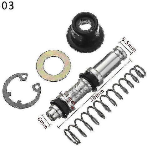 Kit de réparation de piston de pompe de frein d'embrayage de moto 11 mm 12,7 mm 14 mm, accessoires de réparation pour maître-cylindre de moto (3) (1/5)