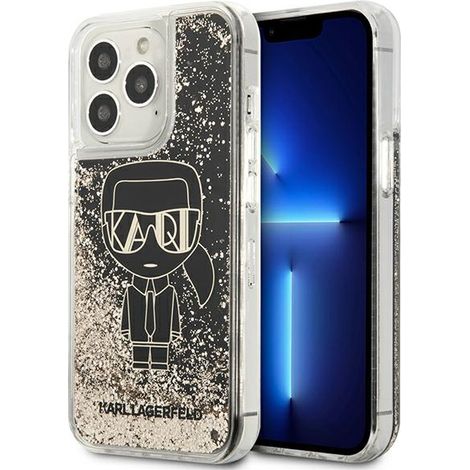 Custodia per iPhone 13 Pro Karl Lagerfeld Liquid Glitter Gatsby nera (1/5)
