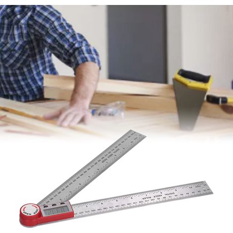 Règle de Mesure Électronique 360° en Acier Inoxydable pour Travail du Bois - Affichage Numérique Portable 300mm (1/5)