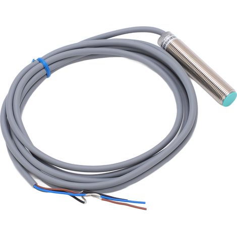 Capteur inductif de proximité BEM12-02-PK détection 2mm métal PNP NO 10-30VDC laiton résine filetage 12mm avec 2 rondelles 2 écrous (1/5)