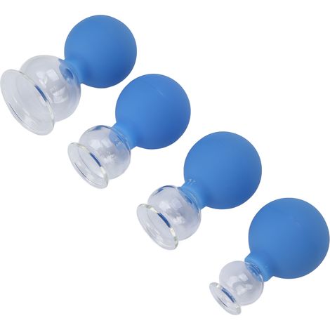 Lot de 8 Ventouses en Verre avec Pompes, Silicone Professionnel, Thérapie Chinoise de Massage, Cupping pour Corps Visage Jambes Épaules (1/5)