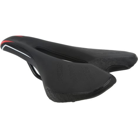 Housse de selle de vélo haute élasticité pour VTT, coussin de selle creux respirant, noir et rouge (1/5)