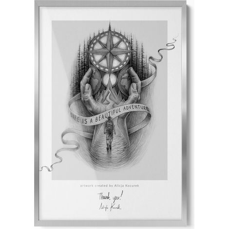 Cadre Photo rectangulaire avec image intérieur mural - de Suspension Intégré pour Mur Horizontale ou Verticale - Vitre Antichoc - 40x60 cm (1/5)