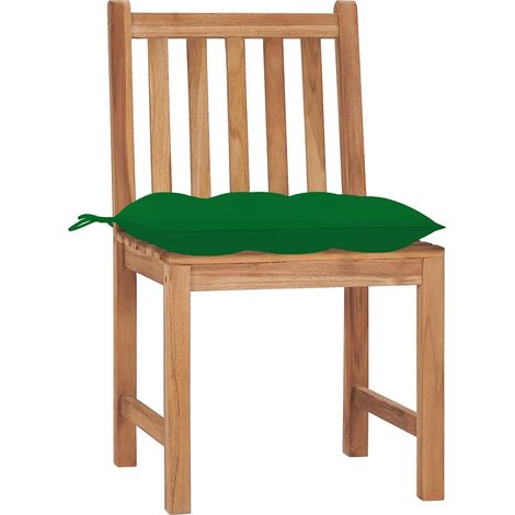 Maison Exclusive - Sedie da Giardino 4 pz con Cuscini in Legno Massello di Teak (1/5)