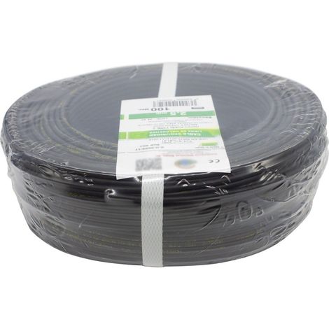 Rollo Cable Flexible 100mtrs 2,5 mm² . Libre de Halógeno -CPR- Negro