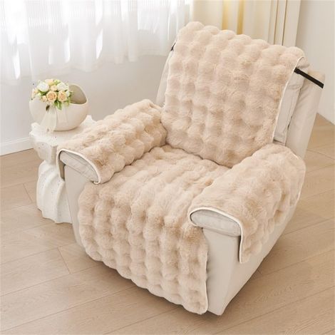 Faux Rabbit Fell Relaxsesselbezug Einteiliger Bezug Sesselschoner Für Elektrische Liegesessel Weicher Kaninchen Plüsch Sesselauflage Möbelschutz rutschfeste Relaxsessel Husse (1/5)