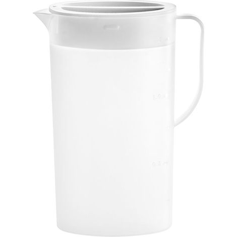 Pichet en plastique robuste et incassable avec couvercle, sans BPA (1/5)