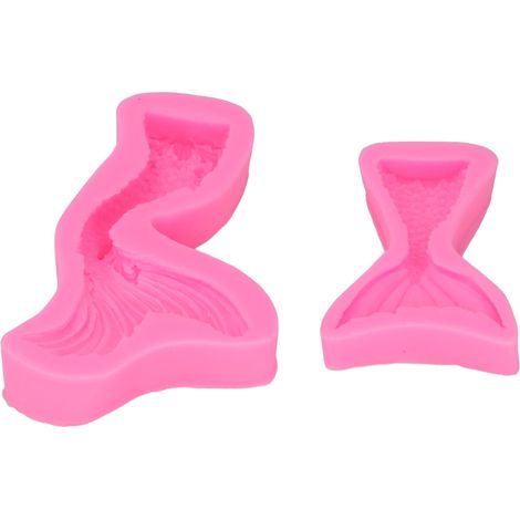 Moule à pendentif en résine époxy pour décoration de gâteau en chocolat, en forme de queue de sirène 3D (série Océan). (1/5)