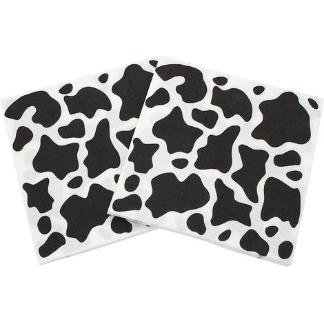 lot De 40 Serviettes En Papier Colores-serviettes De Table Colores Imprimes Vache, Pour Cocktail, Fte, Bricolage, Origami, Pour La Gastronomie, A (1/5)
