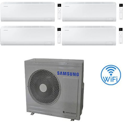 Samsung CEBU S2 R32 Wifi Quadri Split Inverter Klimaanlage 7000 + 7000 + 9000 + 9000 BTU mit E.U. AJ080TXJ4KG/EU NEU 2025 Klasse A++/A+ (1/3)