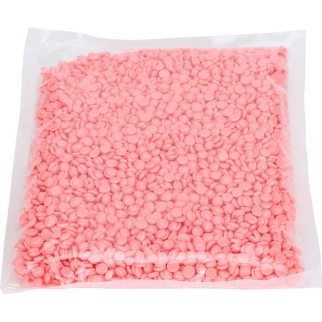 Liddy 500g Perles de Cire Forte Indolore pour Épilation Corporelle Femme, Chauffe-Cire, Rose (1/5)