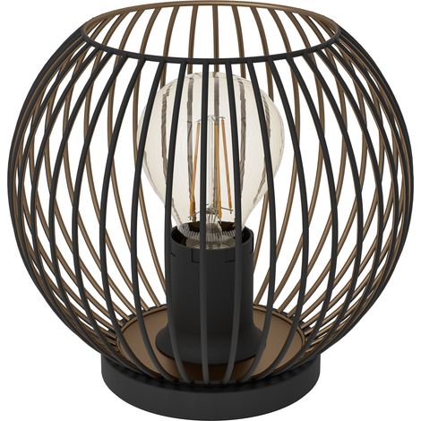 Lampada Scrivania Rustico Country Almanzora Acciaio Nero 1 Luce E27 Ip20 (1/2)