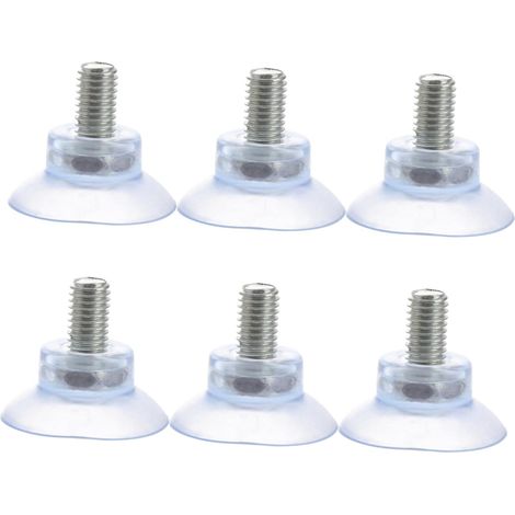 TOYANDONA Lot de 6 ventouses transparentes en PVC avec vis (1/5)