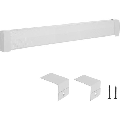 Cache pour Plinthe Chauffante, Série Premium, Couvercle pour Chauffage Électrique Standard, 1,5 m, Ventilation et Chaleur Efficaces, Cache de Remplacement en Acier pour Chambre à Coucher, Blanc (1/5)