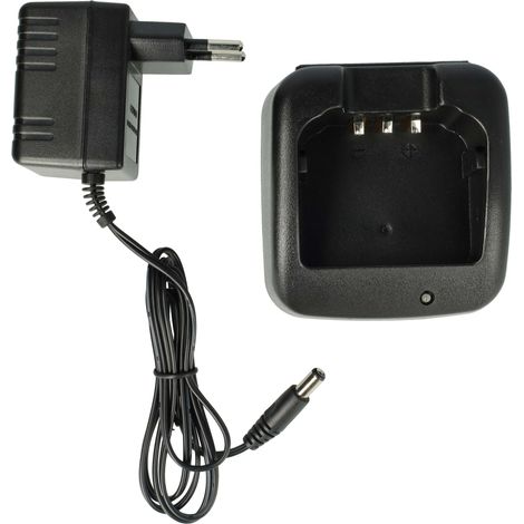 vhbw Ladegerät kompatibel mit Icom IC-F4230DT, IC-F4230D, IC-F4163T, IC-F4230DS Funkgerät-Akkus - Ladestation + Netzteil, 9 V