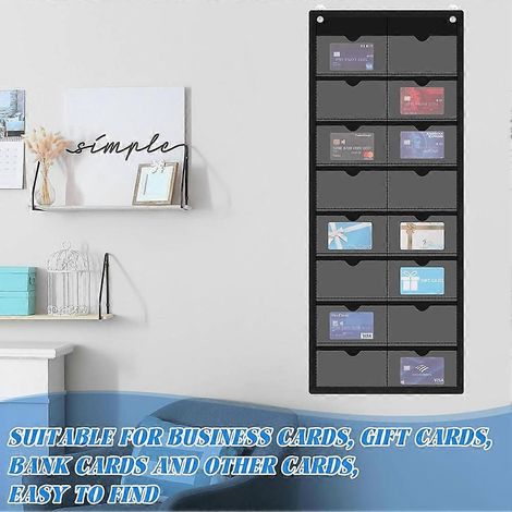 Calendrier de classe à pochettes, porte-fiches de calendrier mensuel vierge en PVC, support mural multifonctionnel pour enseignants (1/5)