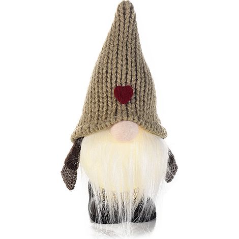 Babbo Natale Peluche da Appoggio 16,5h cm FERCOLOR - con Barba Lunga e Corpo LED (1/2)