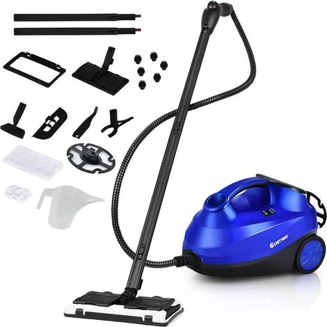 Limpiador a vapor multiusos 25 x 43 x 119 cm limpieza profunda 19 accesorios ABS azul moderno 200012906