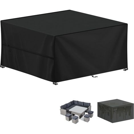 Housse Table de Jardin, 150x120x90cm Bâche Salon de Jardin Housses Protection Salon de Jardin Imperméable Bache Table de Jardin, Anti-UV, 420D Oxford Housse Table Exterieur (1/5)