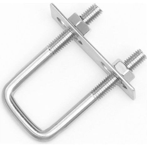 66pcs U-Bolts 80 x 50mm Stainless Steel U-Bolts with Washer Nut Plates Pipe Clamping Bolts for Pipe Diameters Less Than 50mm (1/4)