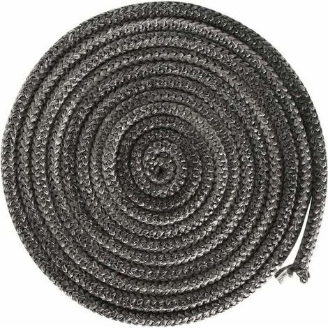 Joint de cheminée, 4 m, Joint de cheminée, Joint de porte, Accessoires de cheminée, Fumoir, Fil de fibre de verre, Diamètre: 10 mm (1/4)
