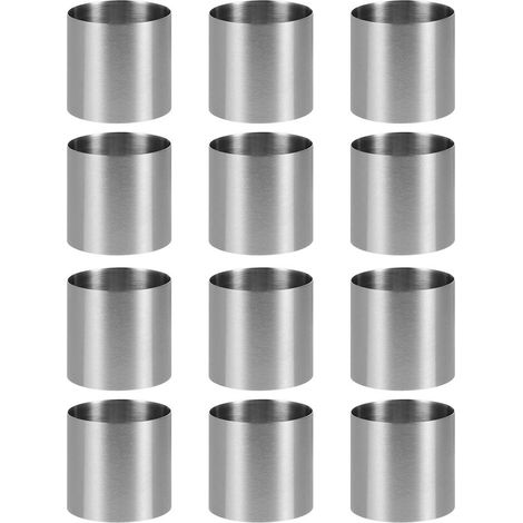Dieses 12-teilige Tortenring-Set ist aus Edelstahl gefertigt und hat einen Durchmesser von 6 cm. Es eignet sich für Familienfeiern, Geburtstagsfeiern und andere Anlässe.