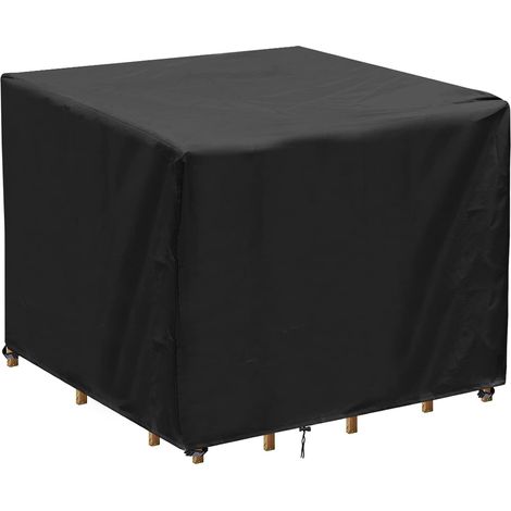 Square Garden Table Cover, Waterproof Garden Furniture Cover, UV Resistant, Oxford Fabric Table and Chair Cover for Outdoor Garden Furniture (90x90x90cm)