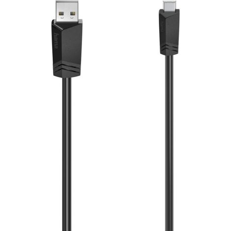 Hama USB-Kabel USB 2.0 USB-A Stecker, USB-Mini-B Stecker 0.75 m Schwarz, Silber 00200605