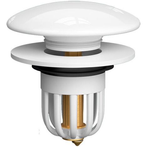 royaluxe-Bouchon Baignoire Universel, Bouchon de Lavabo Pop Up en Céramique, Adapté au Bouchon Evier Trou de Vidange de Diamètre 34-40 mm avec Crépine Amovible