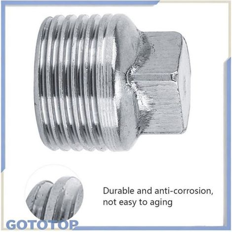 10pcs Raccord Adaptateur Connecteur en Acier Inoxydable G1/2'' pour Salle de Bain Cuisine (C) (1/5)