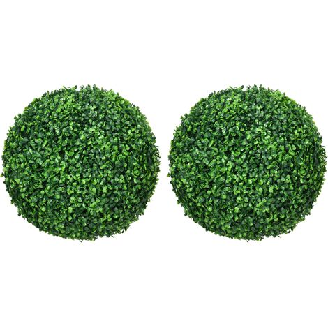 Set di 2 sfere di bosso artificiali con protezione UV per interno ed esterno, verde, Ø40 cm (1/5)