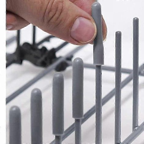 Kit de réparation pour panier d'égouttage de lave-vaisselle - 100 embouts teintés, embouts gris antirouille, compatibles avec les paniers d'égouttage de haute qualité. (1/5)