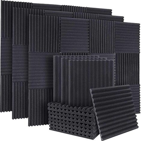 50 panneaux acoustiques en mousse absorbante pour l'insonorisation des murs de studio (1/5)