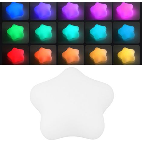 Lampe étoile LED à intensité variable, étanche IP68, rechargeable, couleurs RGB réglables, télécommande, veilleuse, éclairage décoratif intérieur et extérieur. (1/5)
