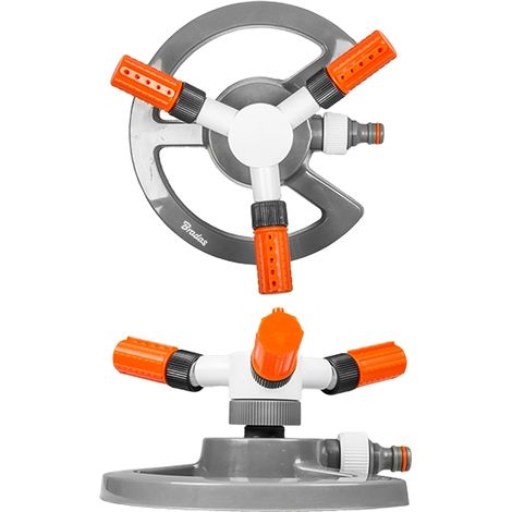 BRADAS WL DE EX-Z16 DREHSPRENGER ARROSEUR CIRCULAIRE À 3 BRAS ARROSEUR, ARROSEUR 85 M², GRIS, 10 X 10 X 5 CM (1/3)