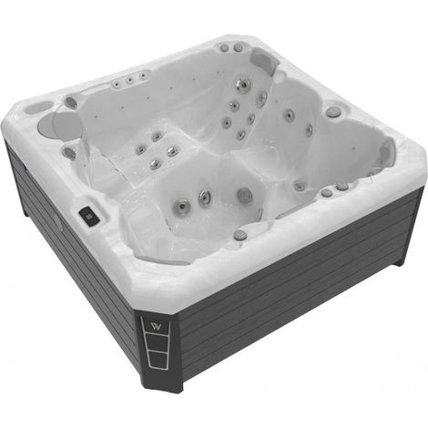 Wellis Malaga Life Whirlpool Außenwhirlpool 218x218x90cm für 6 Personen inkl. Thermocover (1/5)