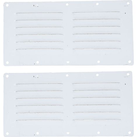 Grille d'aération à persiennes 2 pièces, Panneau de Ventilation rectangulaire estampé en Acier Inoxydable 316 avec Surface polie Miroir, pour Ouvertures de Plafond Mural (1/4)