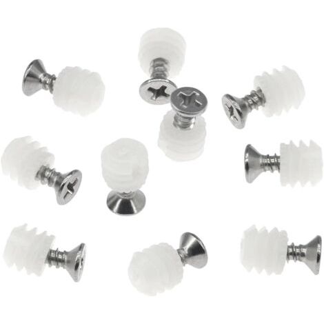 Pack of 100 plastic plugs with screws, hinge extension plugs--DTEKGAZ