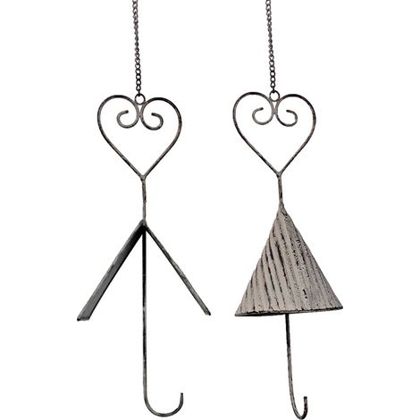 Ensemble 2 mangeoires oiseaux Coeur 12x62cm (1/2)