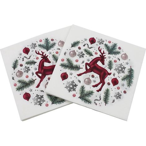 lot De 40 Serviettes En Papier Colores-serviette De Table Renne, Bricolage, Origami, Pour La Gastronomie, Anniversaire, Mariage, Dcoration De Ta (1/5)