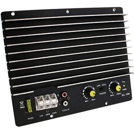 Placa amplificadora de audio para coche de 12 V y 1000 W para subwoofers, compatible con sistemas de audio DIY y radios de coche KL-180 (1/3)