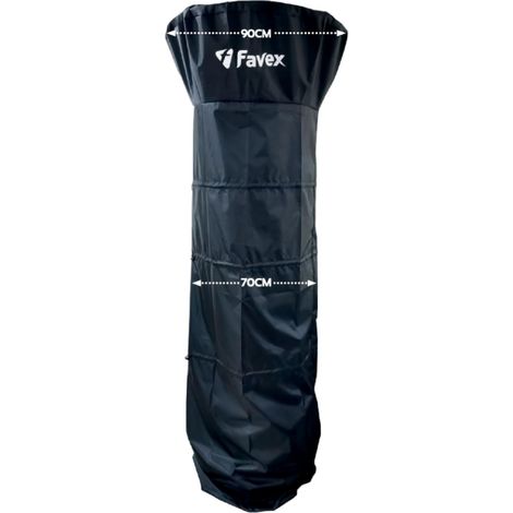 FAVEX - Housse parasol chauffant Universelle 70 - 90 cm - Imperméable - Protection UV - Antivieillissement - Noir (1/2)