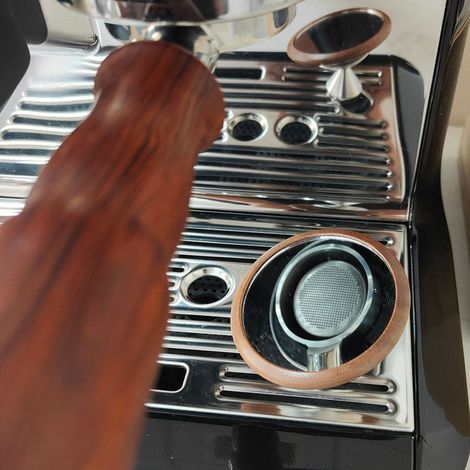 Miroir en bois de hêtre, miroir d'extraction pour machine à expresso, miroir d'extraction pour machine à expresso à vue rotative multidirectionnelle, miroir d'observation pour machine à café, argent (1/5)