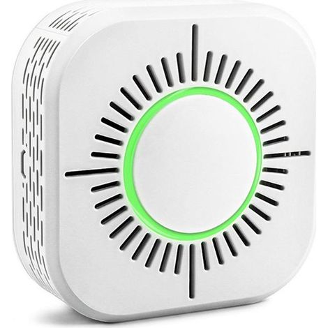 Détecteur de fumée intelligent WiFi Graffiti, alarme incendie sans fil pour maison, compatible application, capteur optique, blanc, 1 pièce (1/5)