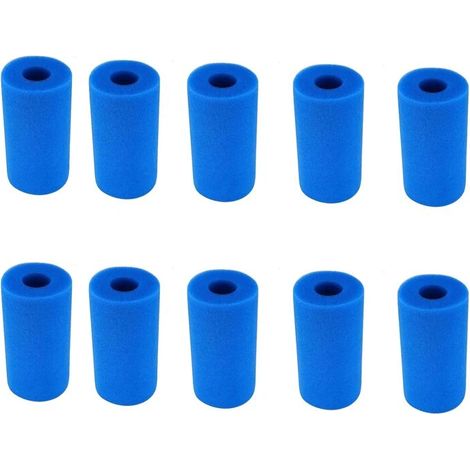 Lot de 10 éponges filtrantes en mousse pour aquarium et piscine, lavables et réutilisables, type A (1/4)