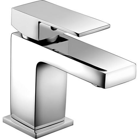 RAK Cubis Mono Basin Mixer Tap with Clicker Waste - RAKCUB3001A (1/6)
