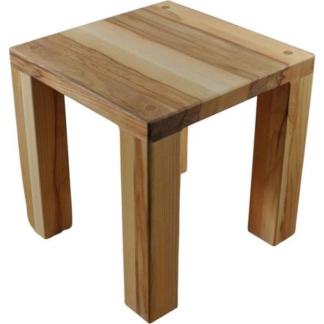 Table Basse 45x45 Frene Olivier Hauteur 45 Cm (1/5)